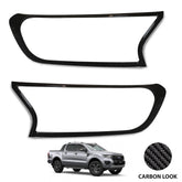 Ford Ranger T6 2016-2022- Stx Head Light Guards Pair - Carbon Fibre Look
